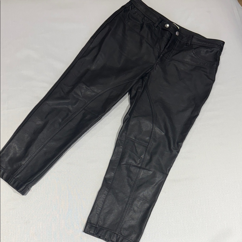 Free People Charcoal Cropped Pants